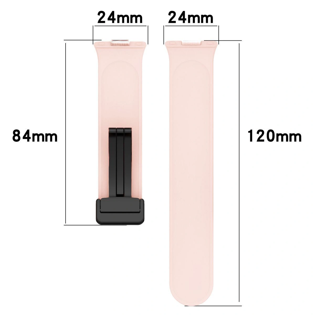 Grafika poglądowa ukazująca sposób mierzenia paska do Huawei Watch Fit 4 Pro/Fit 4/Fit 3